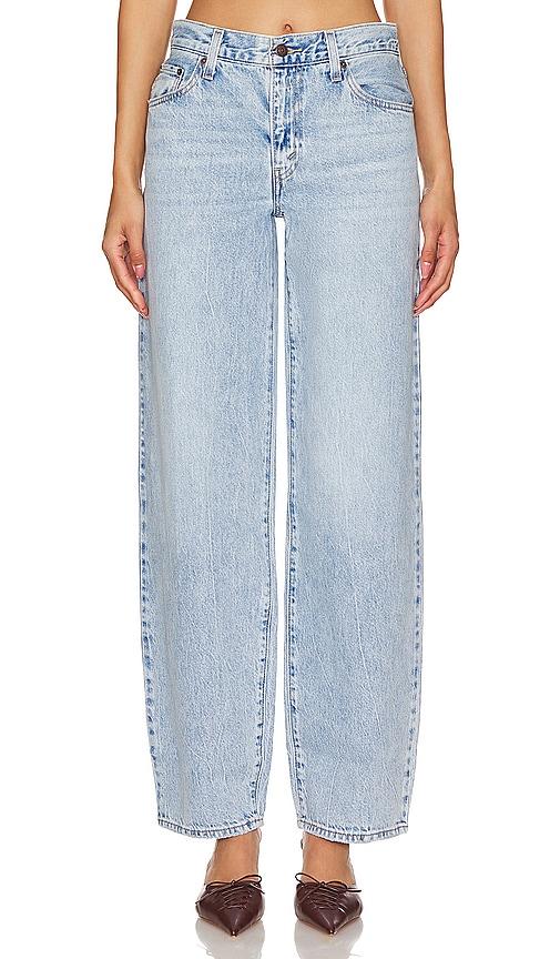 levi's baggy dad straight jeans in blue.