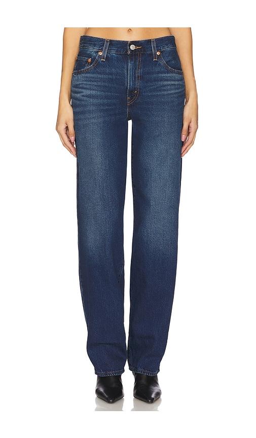 levi's baggy dad straight jeans in blue.