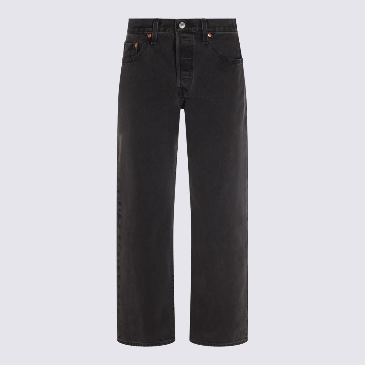 levi's black cotton 501 jeans