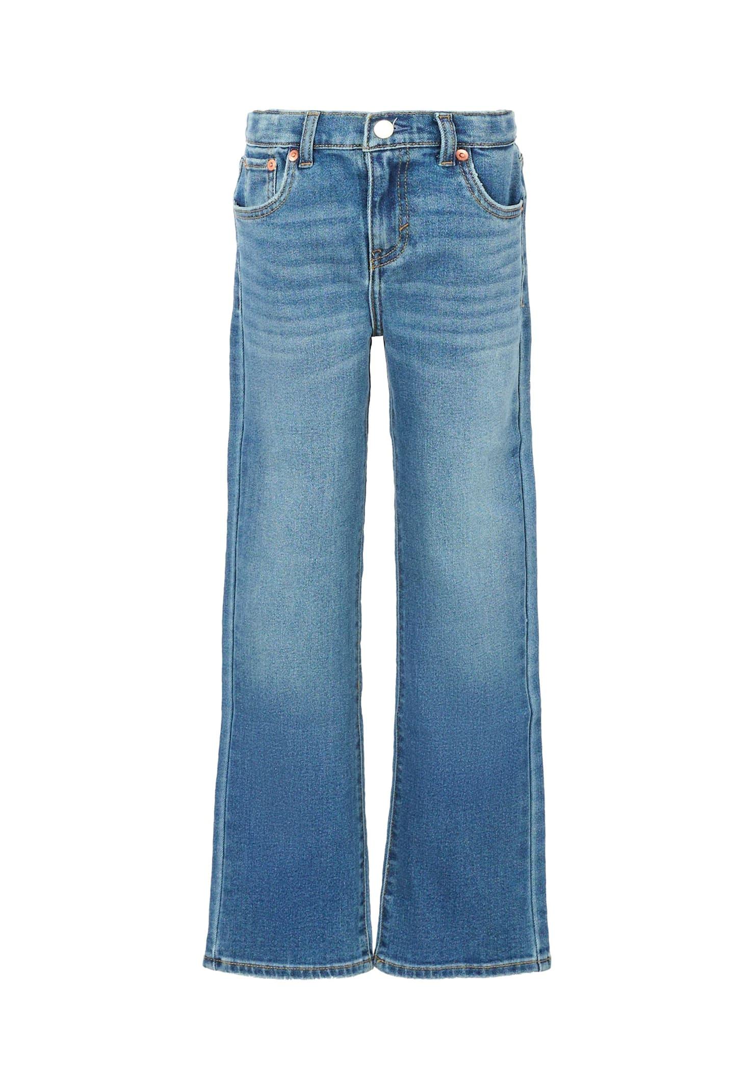 levi's blue jeans for girl with logo patch