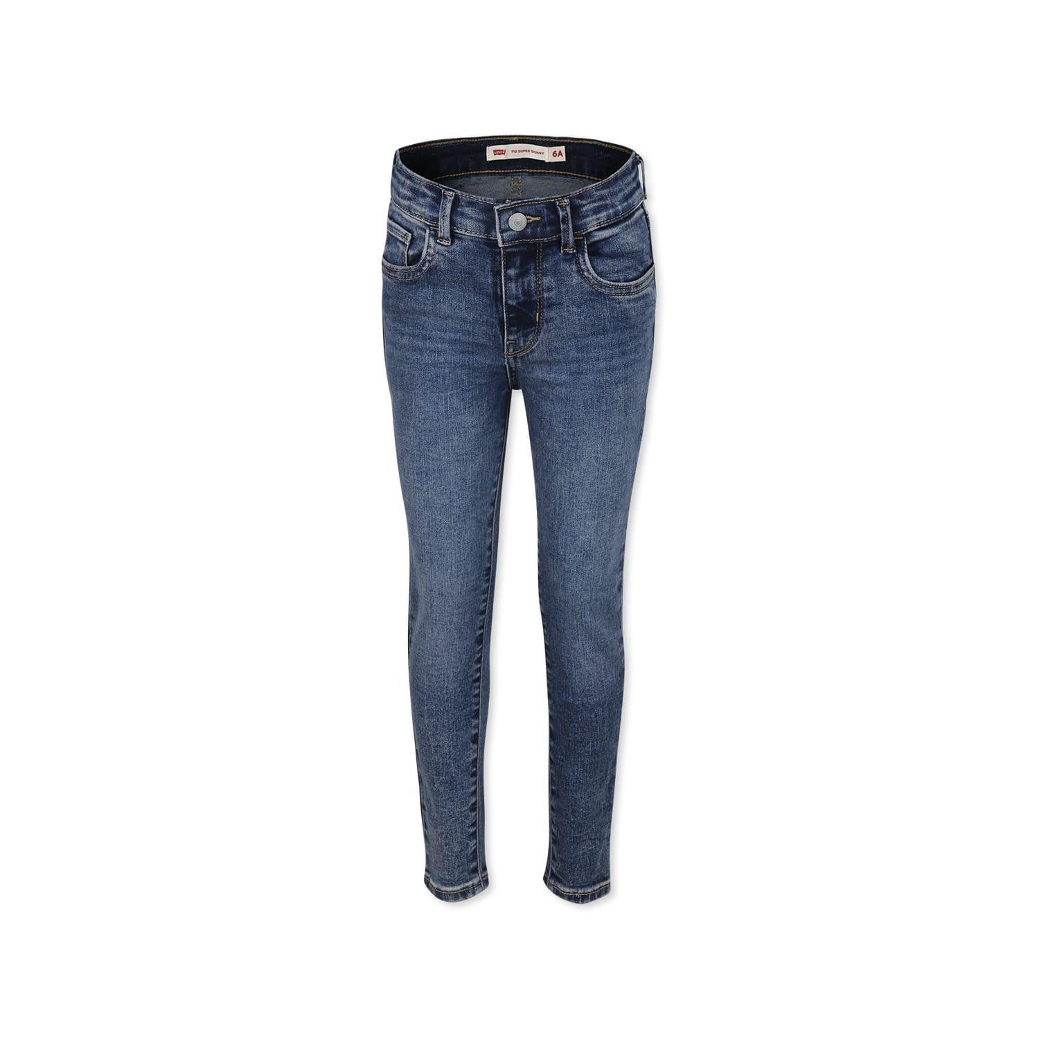 levi's blue jeans for girl with logo