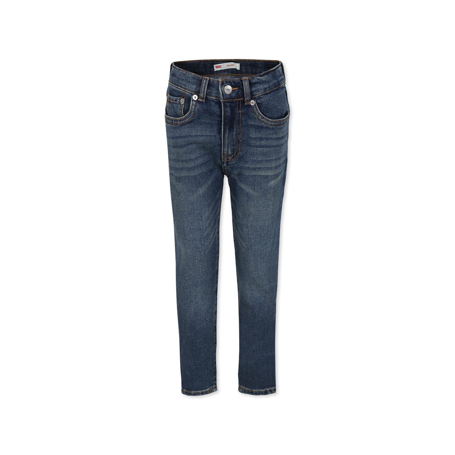 levi's blue jeans for girl with logo