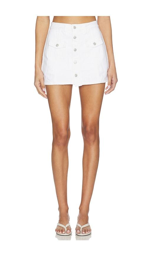 levi's button front skort in white.