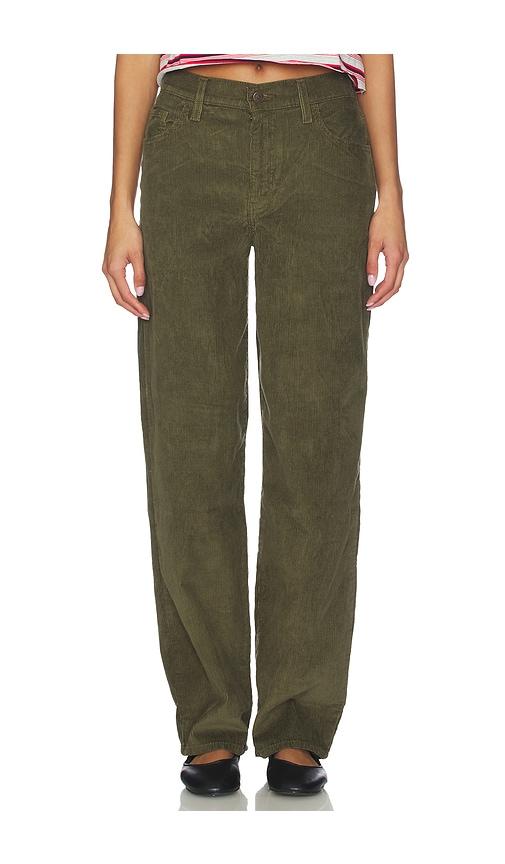 levi's corduroy baggy dad in olive.