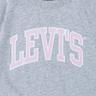 levi's girls' high rise graphic t-shirt, grey/pink, l