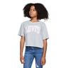 levi's girls' high rise graphic t-shirt, grey/pink, l