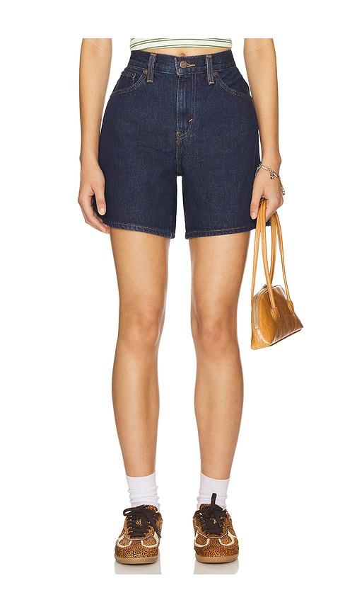 levi's high baggy short in blue.