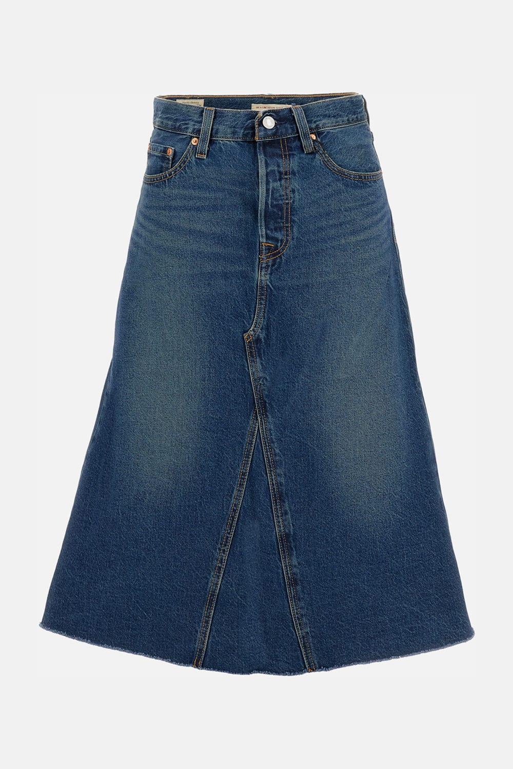levi's high rise a-line decon skirt