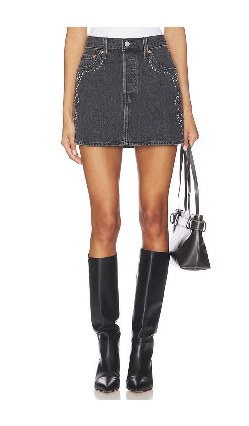 levi's icon skirt in black.