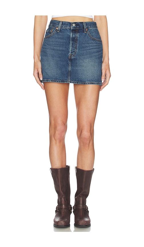 levi's icon skirt in blue.