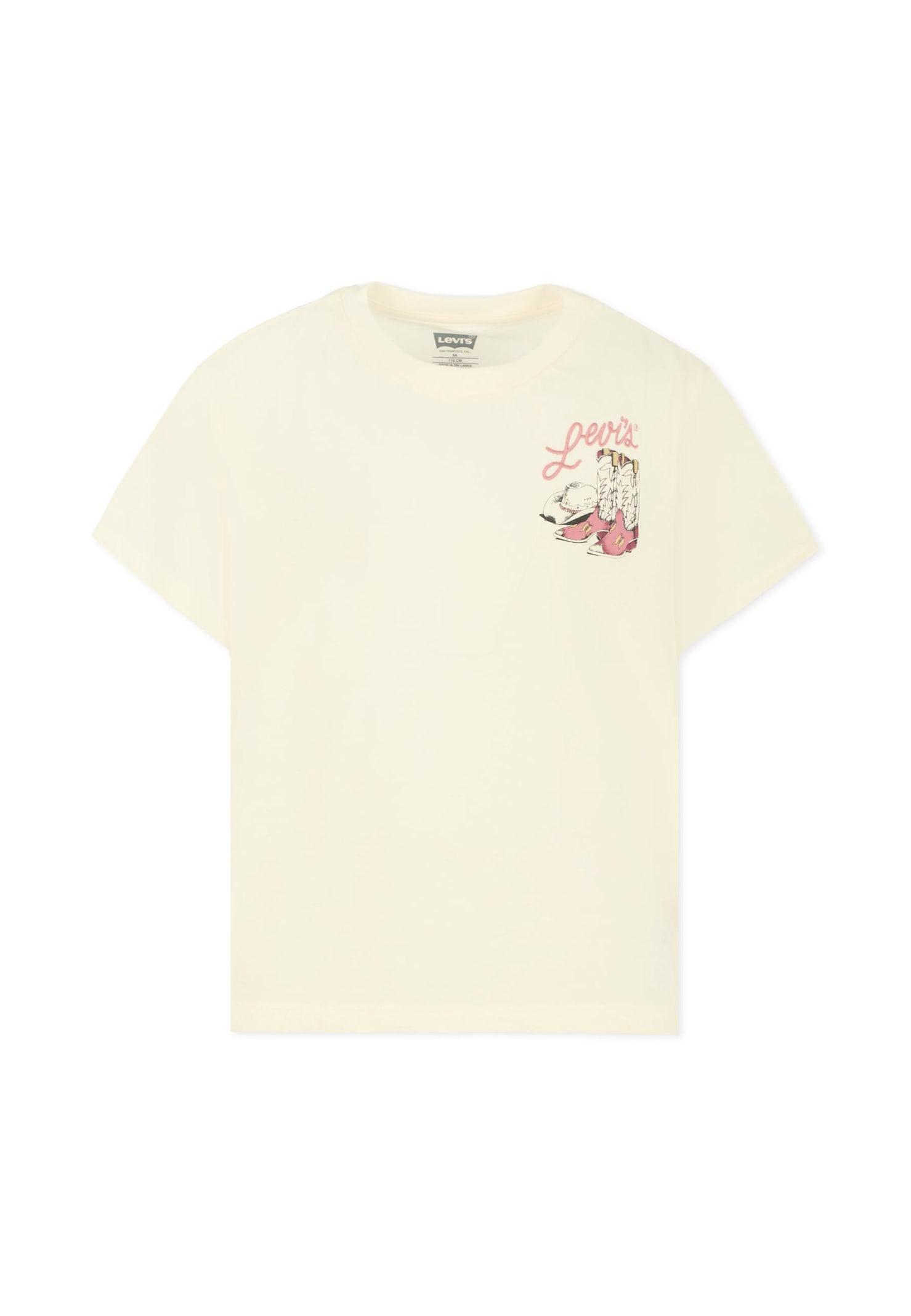 levi's ivory t-shirt for girl with boot
