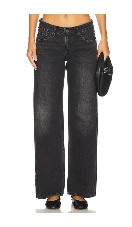 levi's low loose jeans in black.