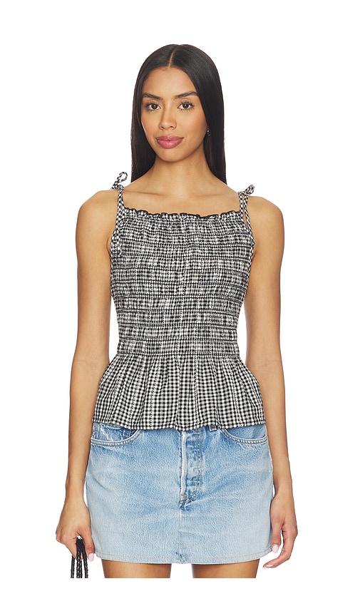 levi's monaco blouse in black,white.