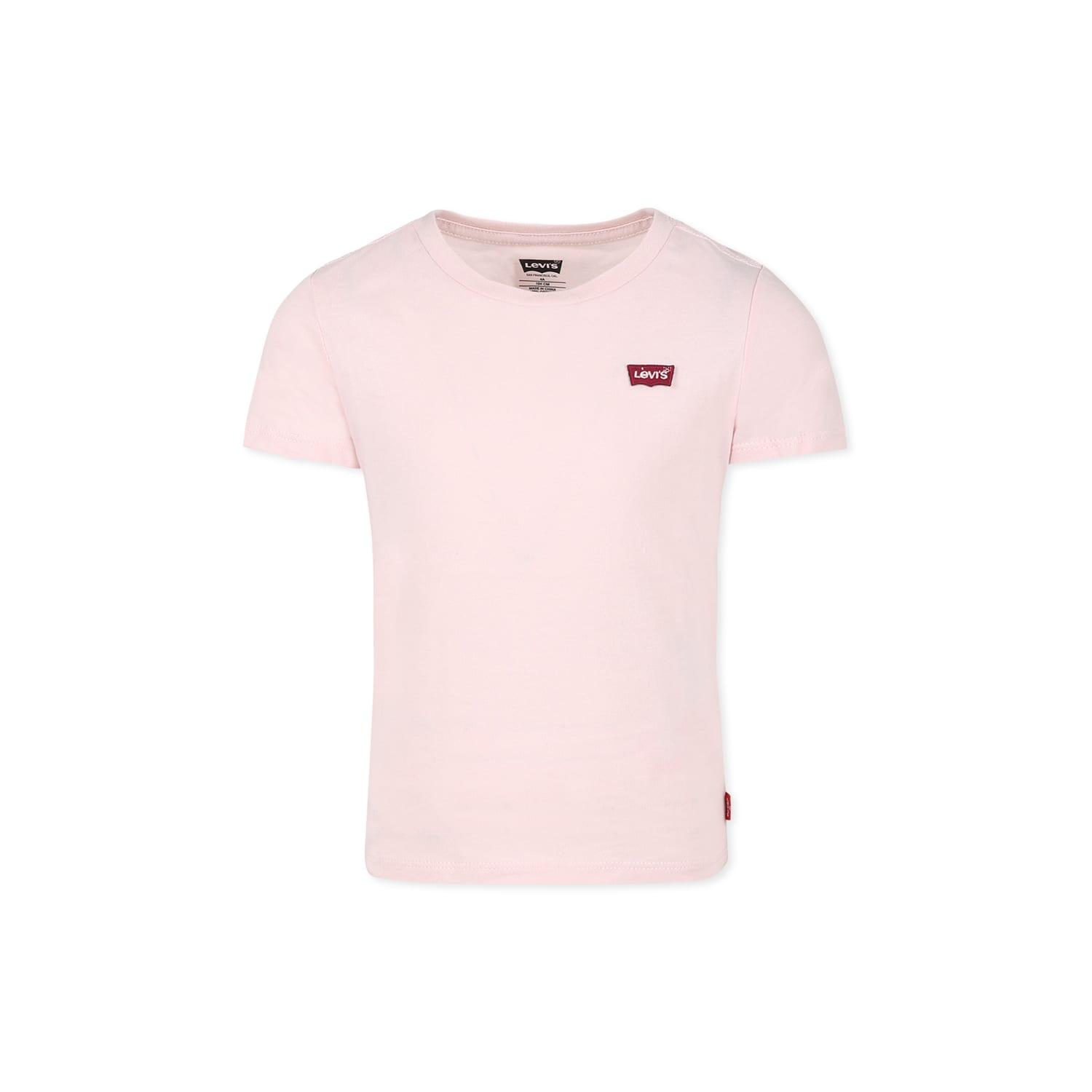levi's pink t-shirt for girl with logo