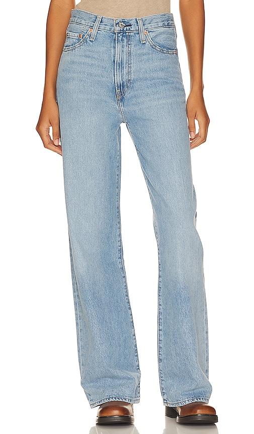 levi's ribcage wide leg jeans in denim-light.