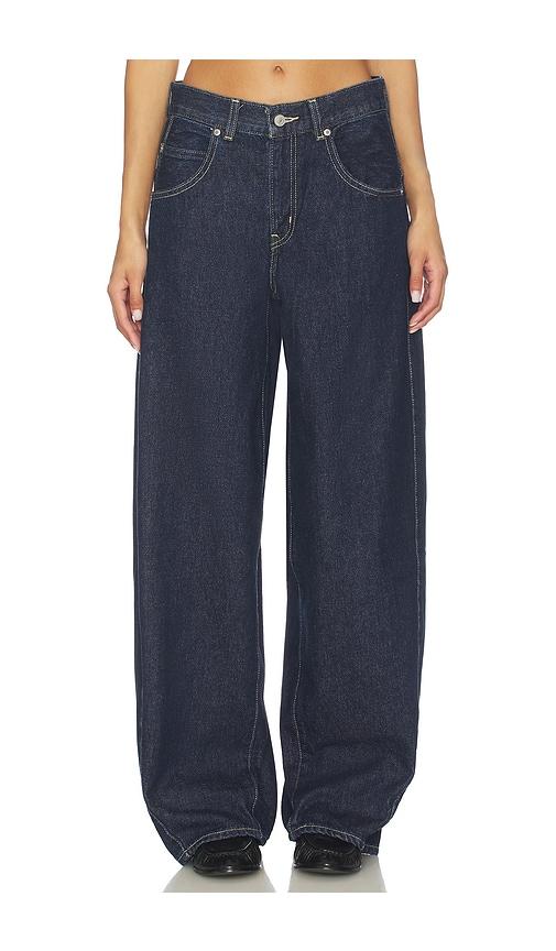 levi's super baggy barrel jeans in blue.