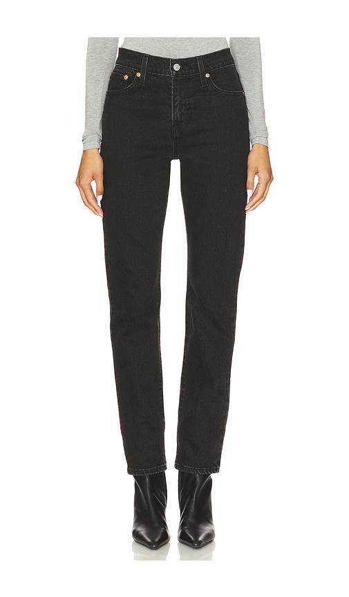 levi's wedgie slim jeans in black.