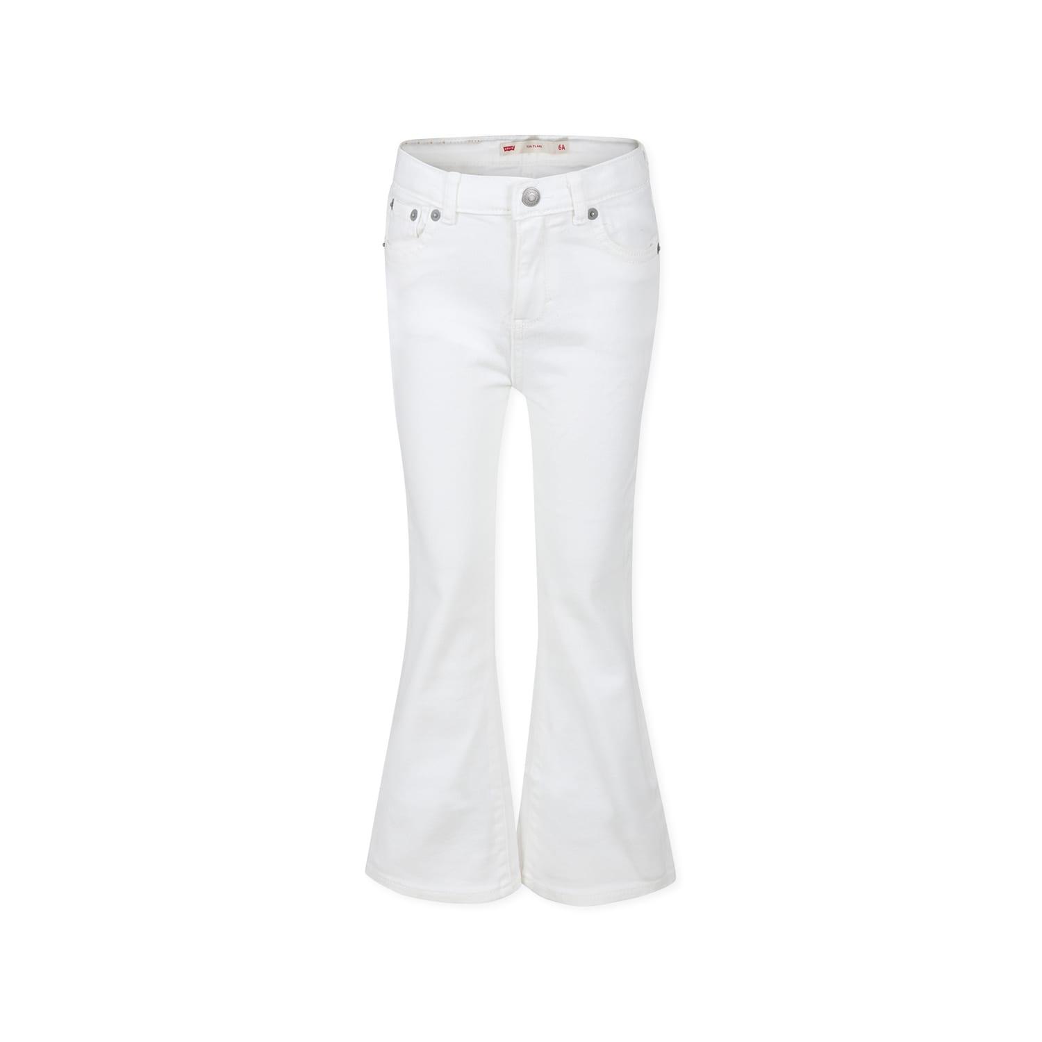 levi's white jeans 726 for girl with logo patch