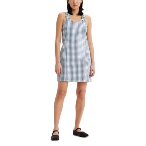 levi's women's aly denim jumper, (new) costanza plaid