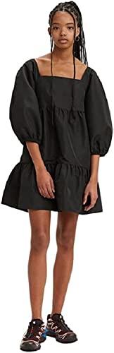 levi's women's dolci baby doll dress, (new) caviar, medium