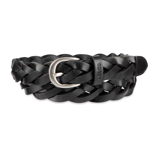 levi's women's fully adjustable casual skinny belt for jeans, trousers and dresses, black braid, small