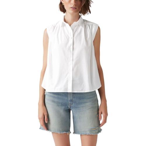 levi's women's gracen blouse, (new) bright white
