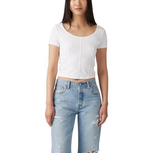 levi's women's mars corset tee, white