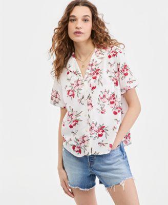 levis womens bennie short sleeve camp shirt