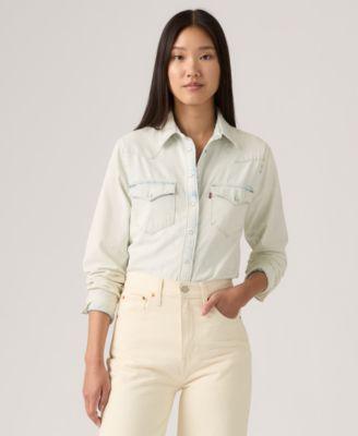 levis womens the ultimate western cotton denim shirt