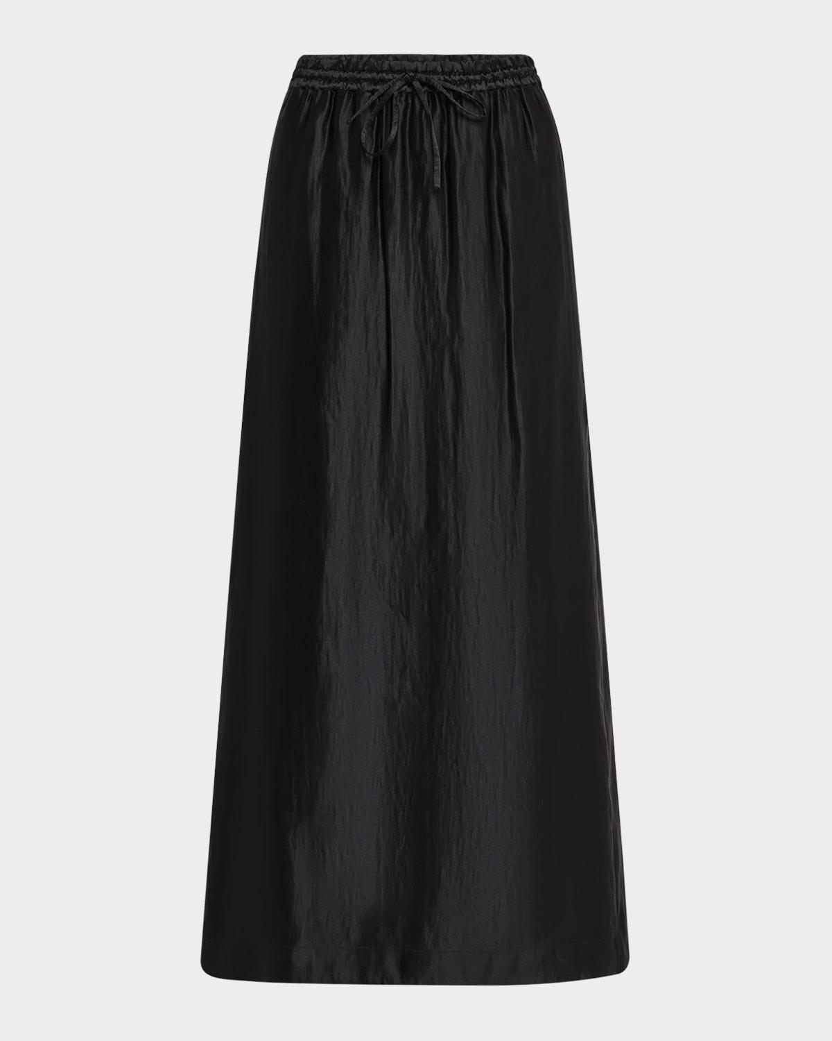 liam elastic waistband long skirt
