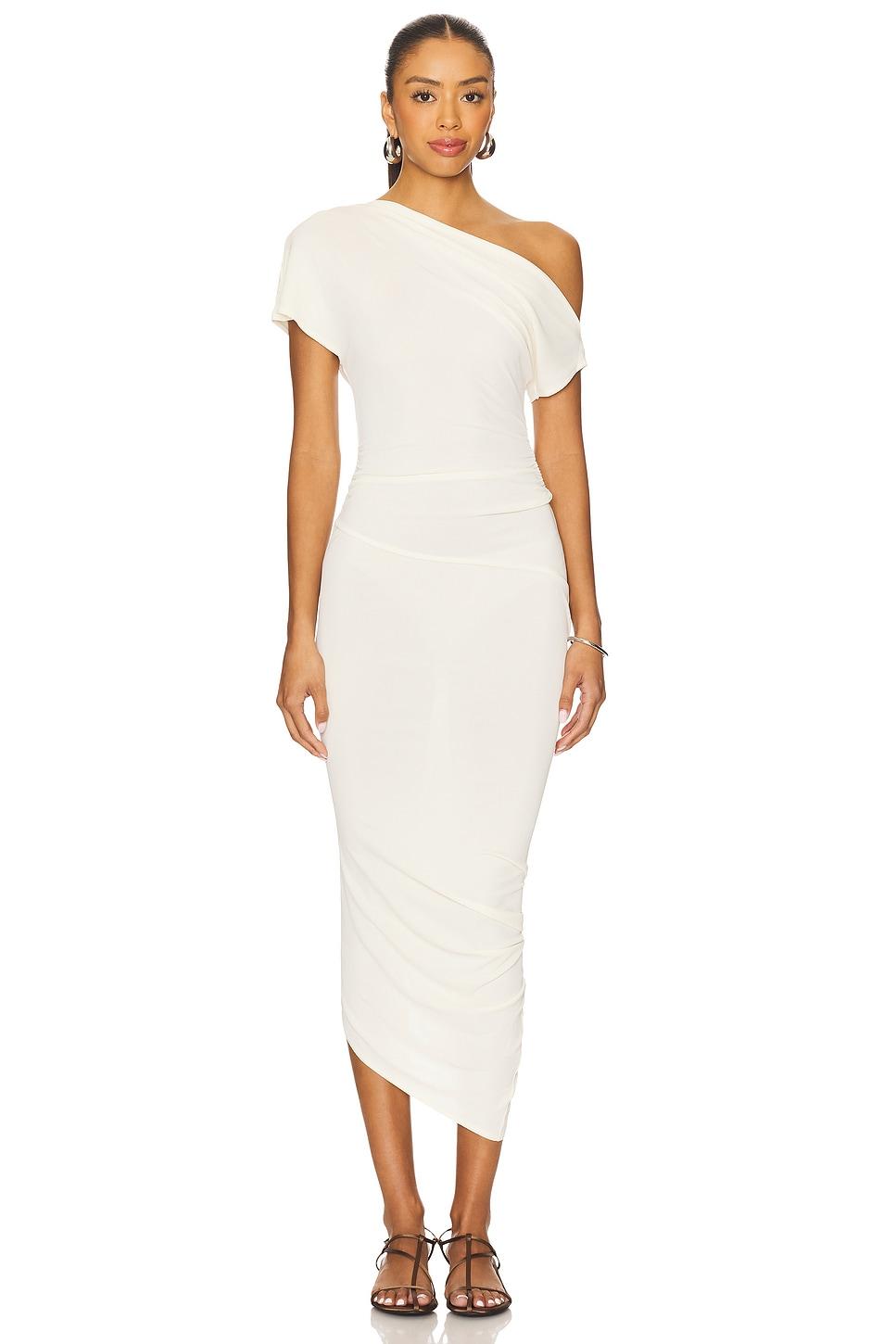 lian twist midi dress