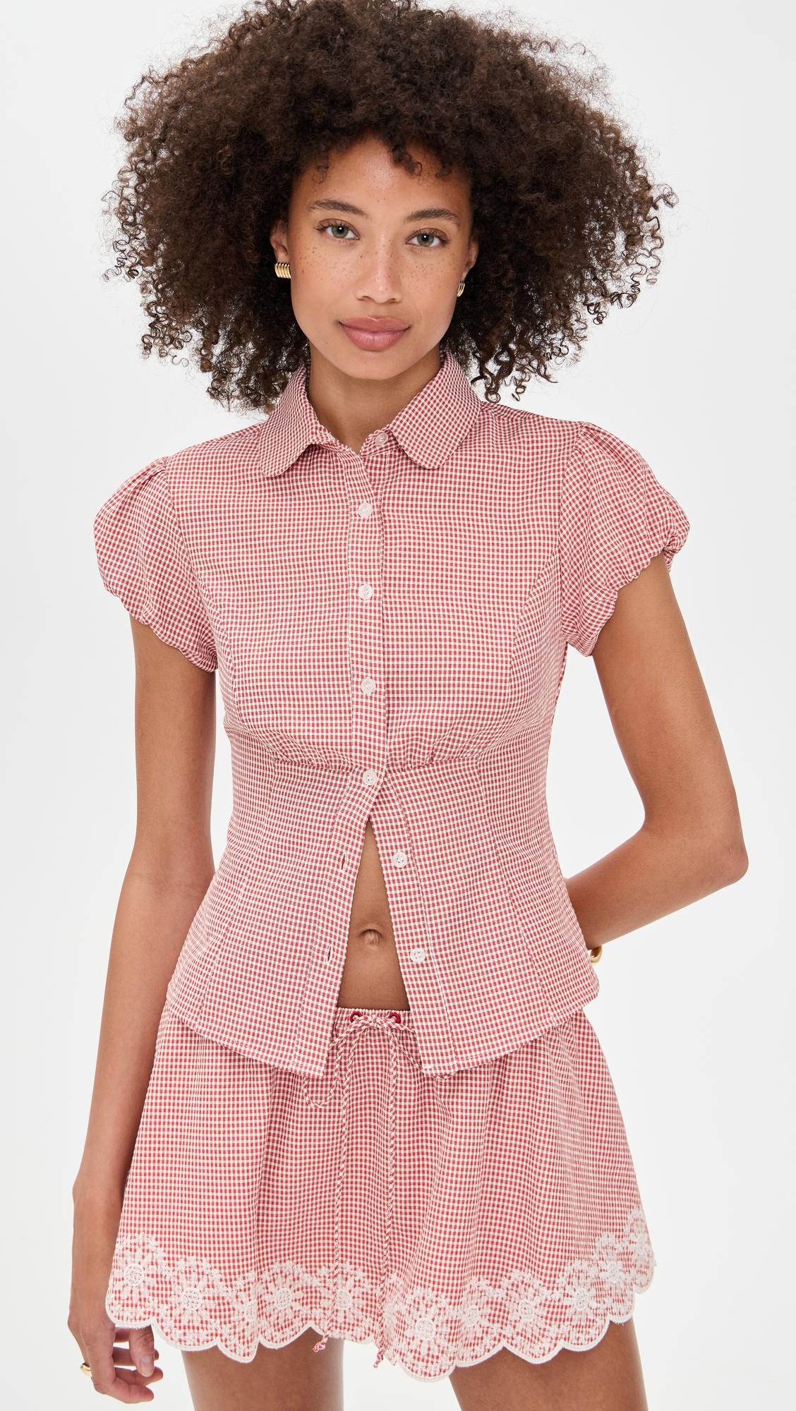 liana gingham top