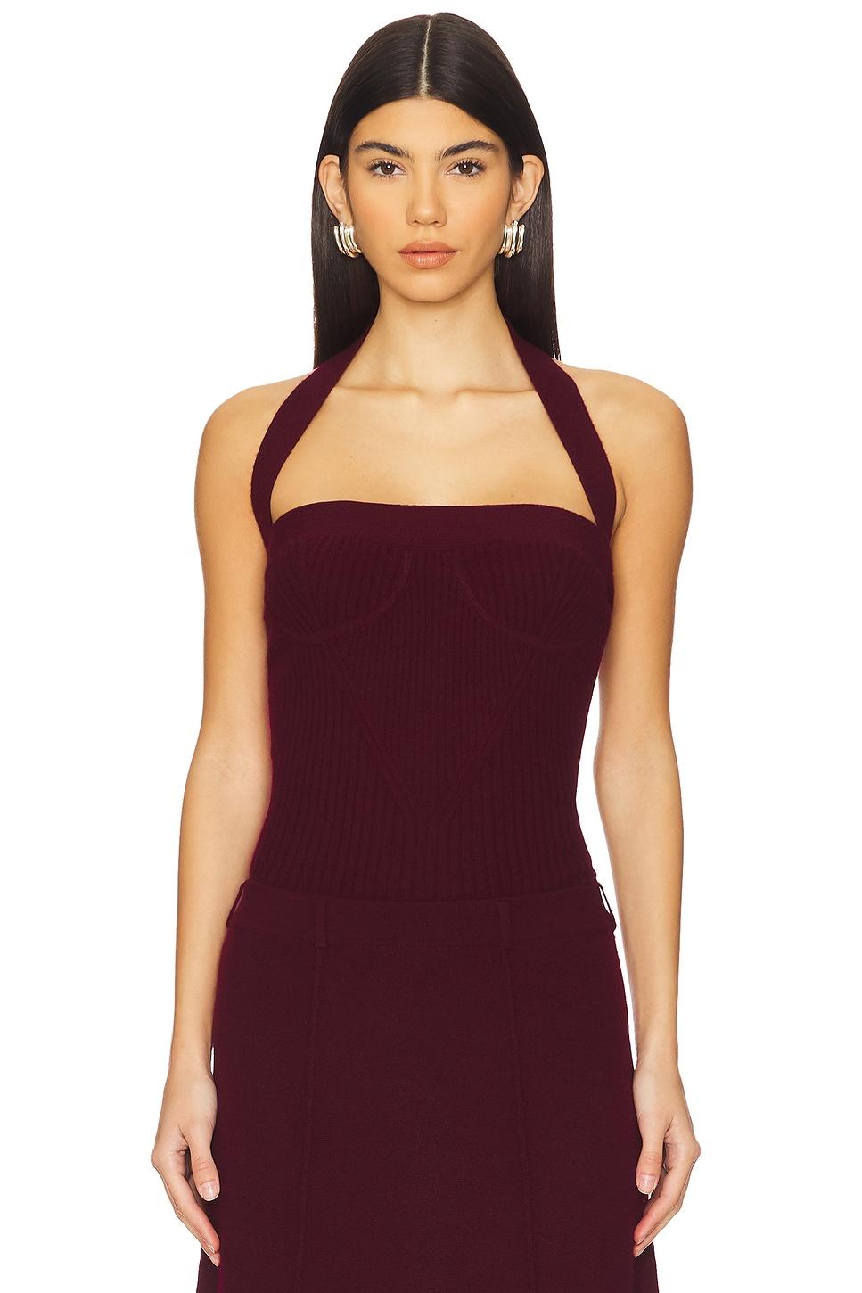 liana top in burgundy