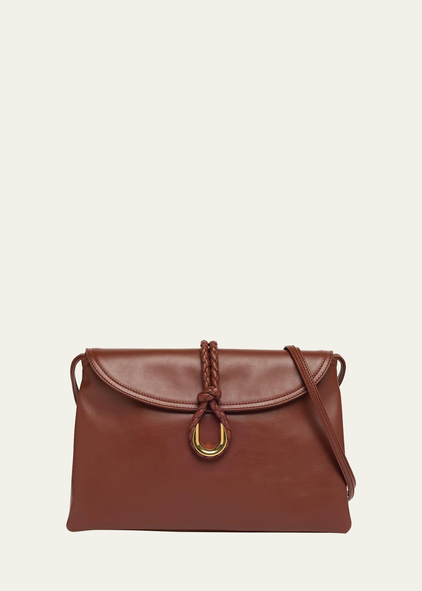 liberta medium flap leather crossbody bag