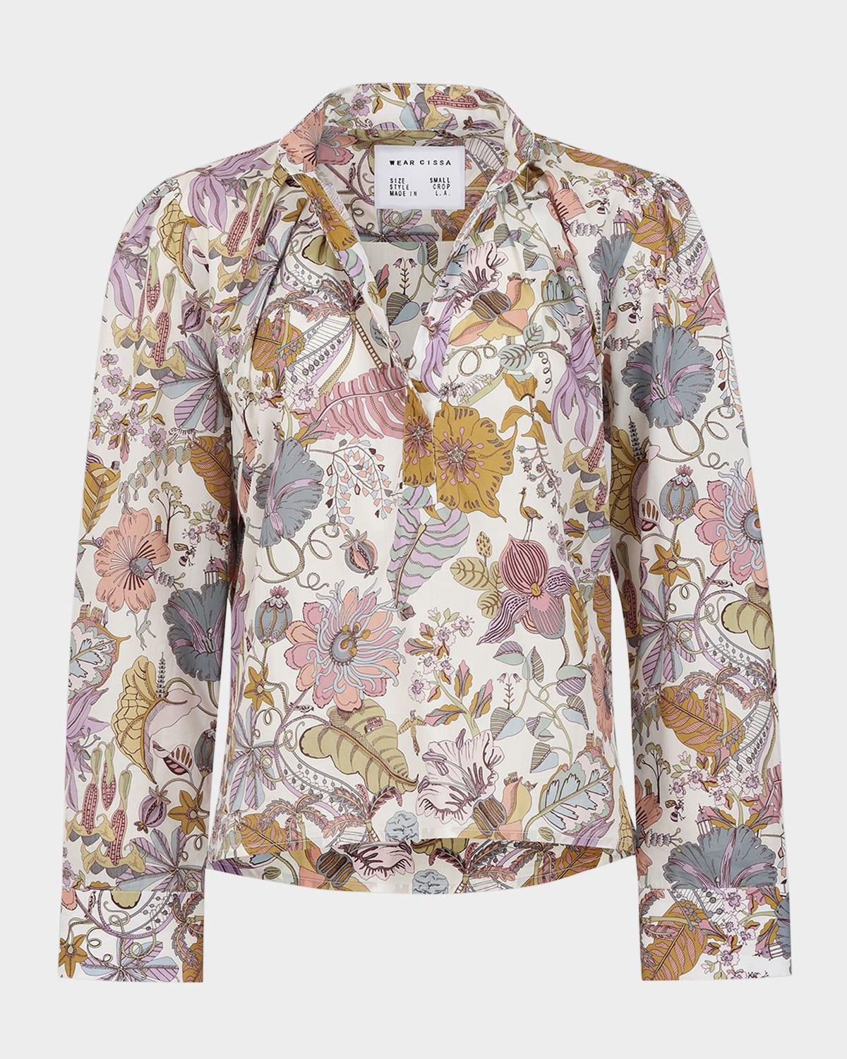 liberty of london - fantasy land floral the puff shirt