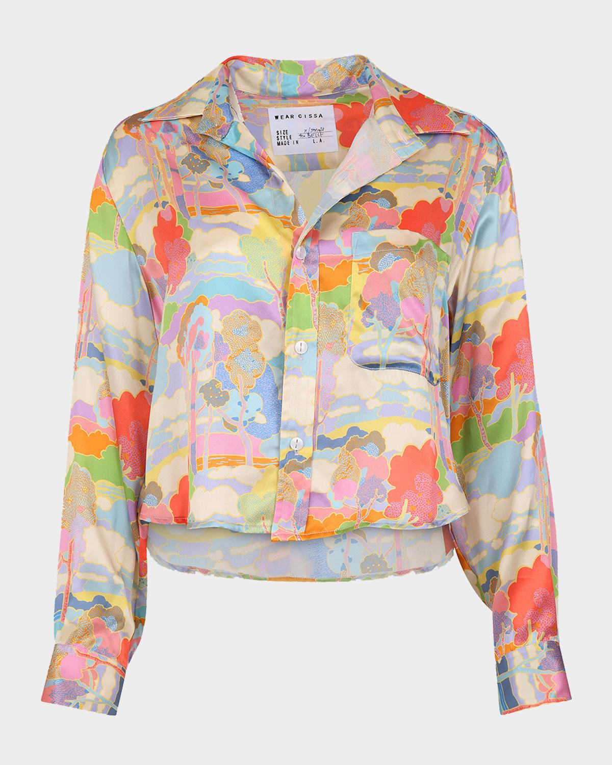 liberty of london - the belle button-front silk shirt