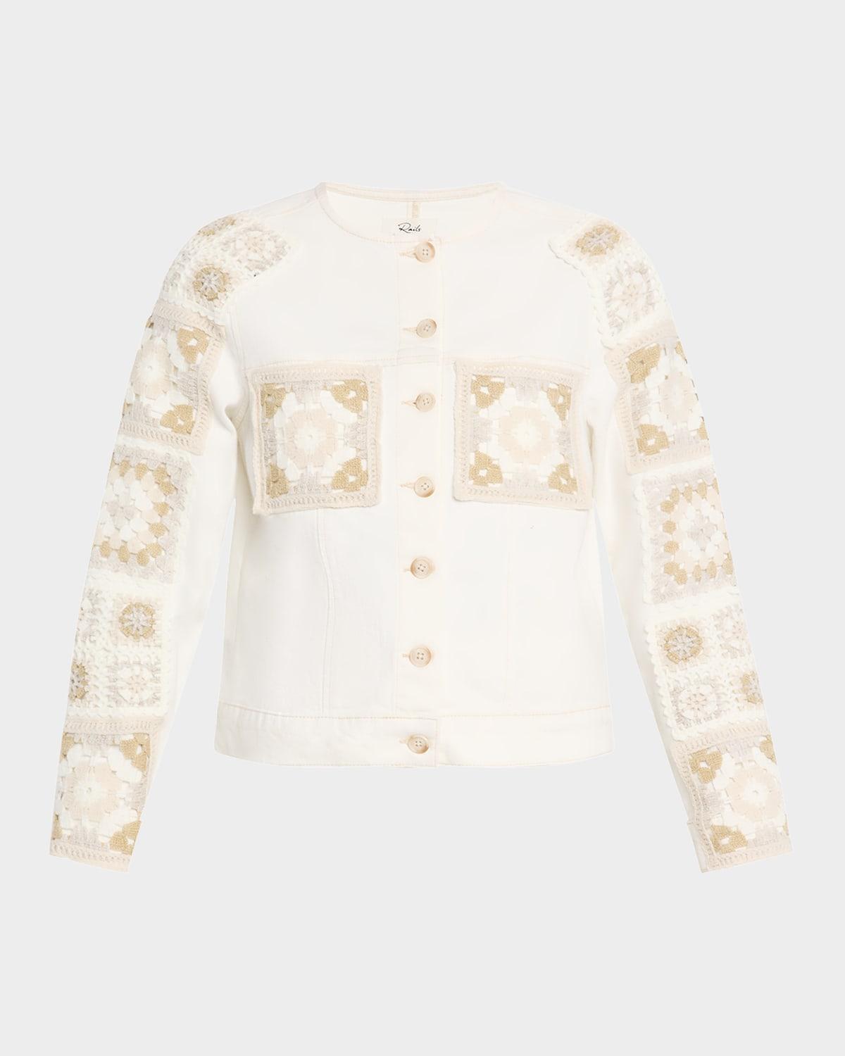 lido crochet denim jacket