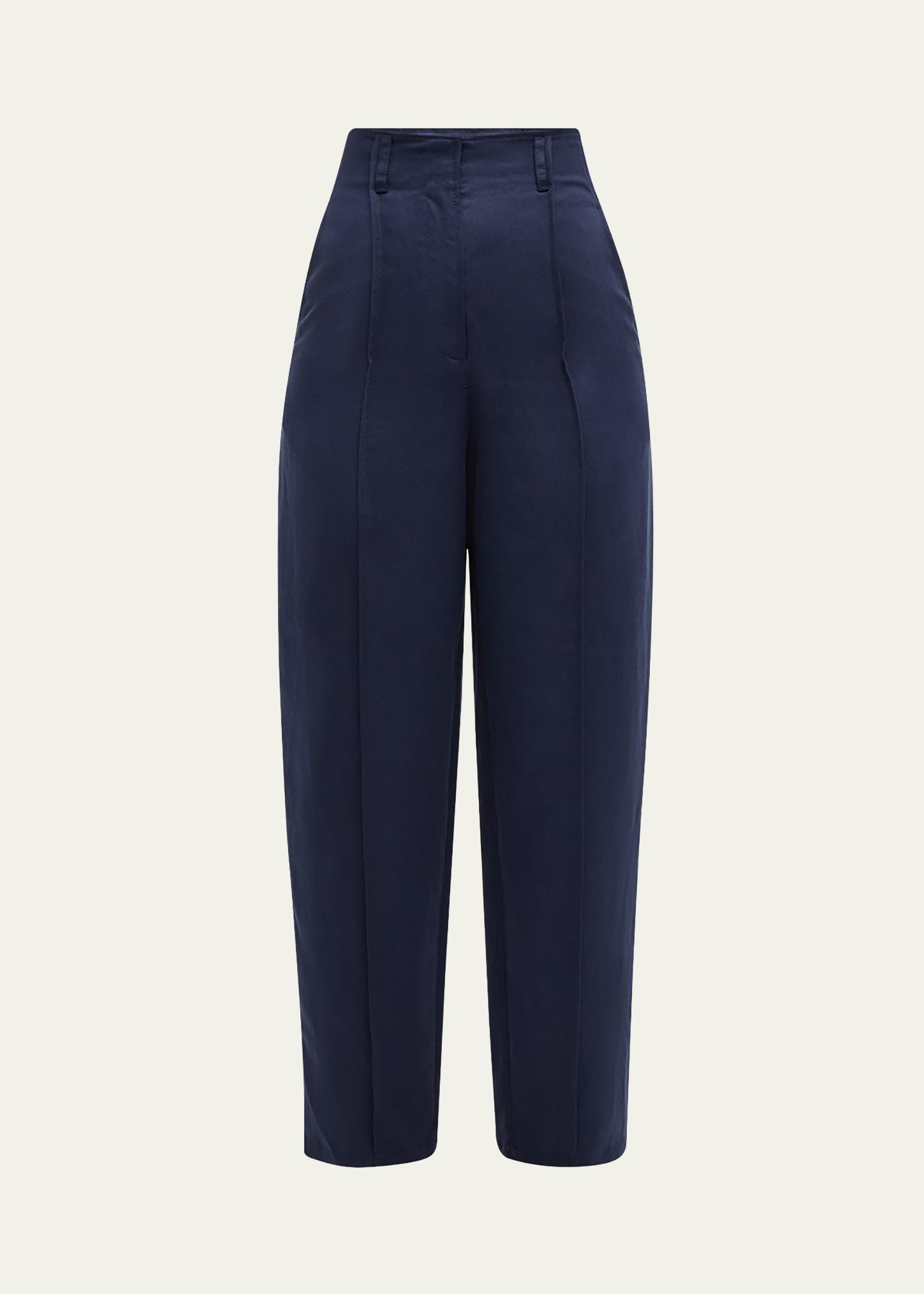 lielle high-rise tapered pintuck pants