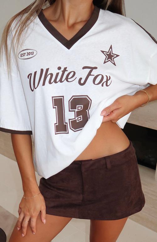 life goals oversized sports tee white