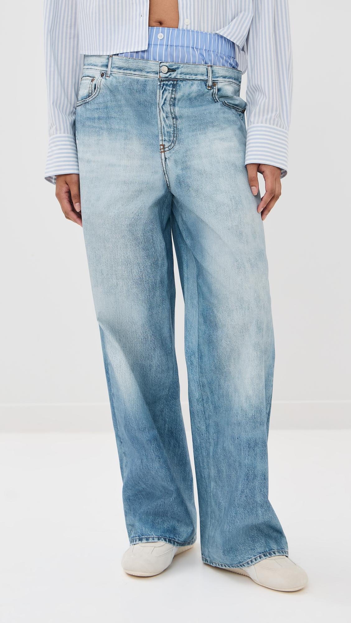light blue l'oeil trousers