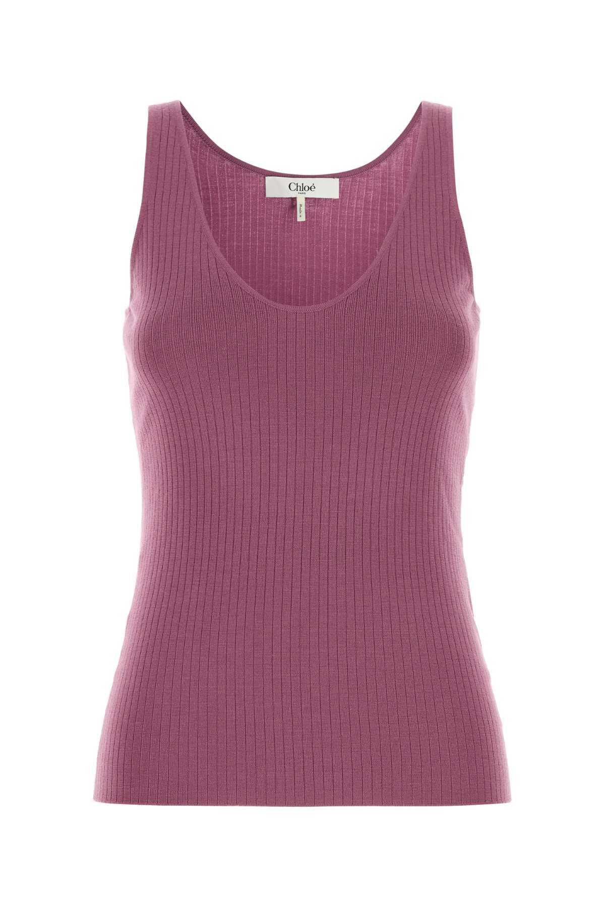light purple wool tank top