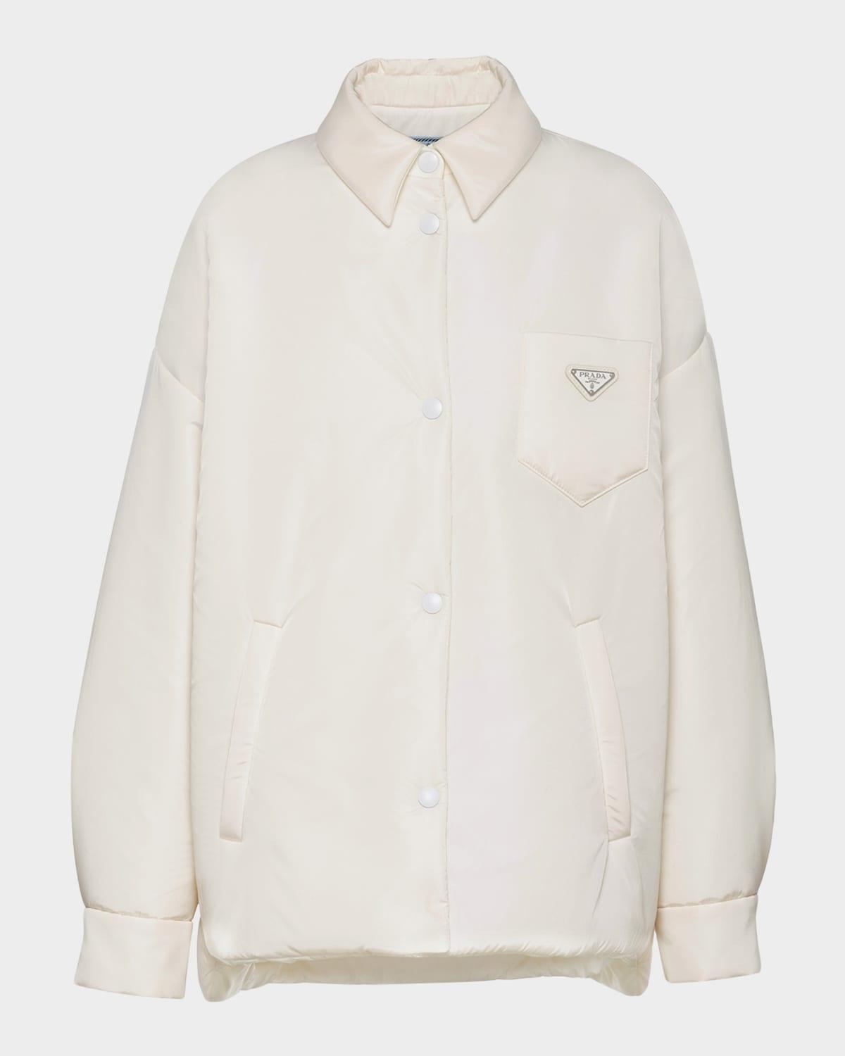 light re-nylon padded shirt jacket