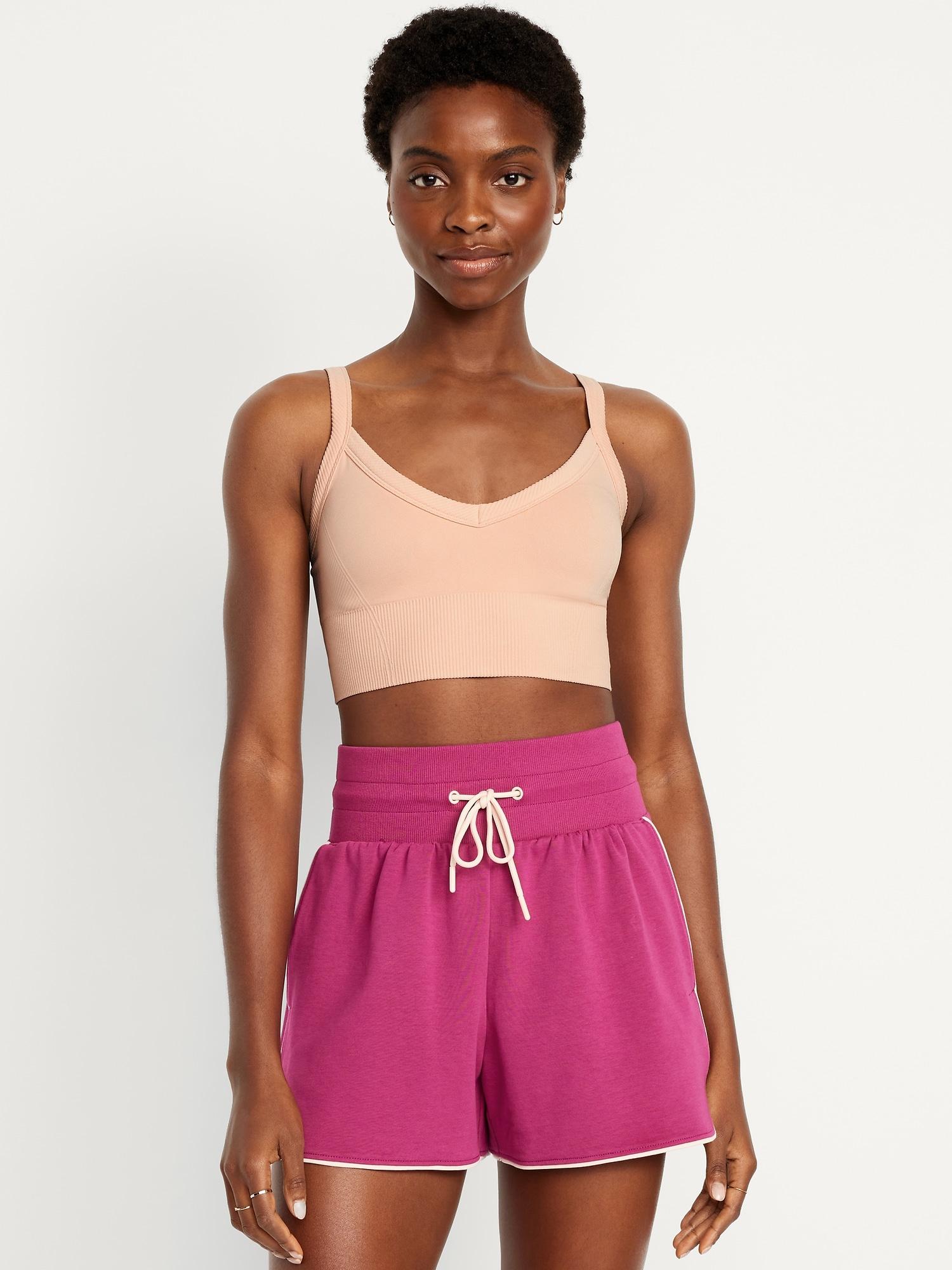 light support fluid seamless longline sports bra