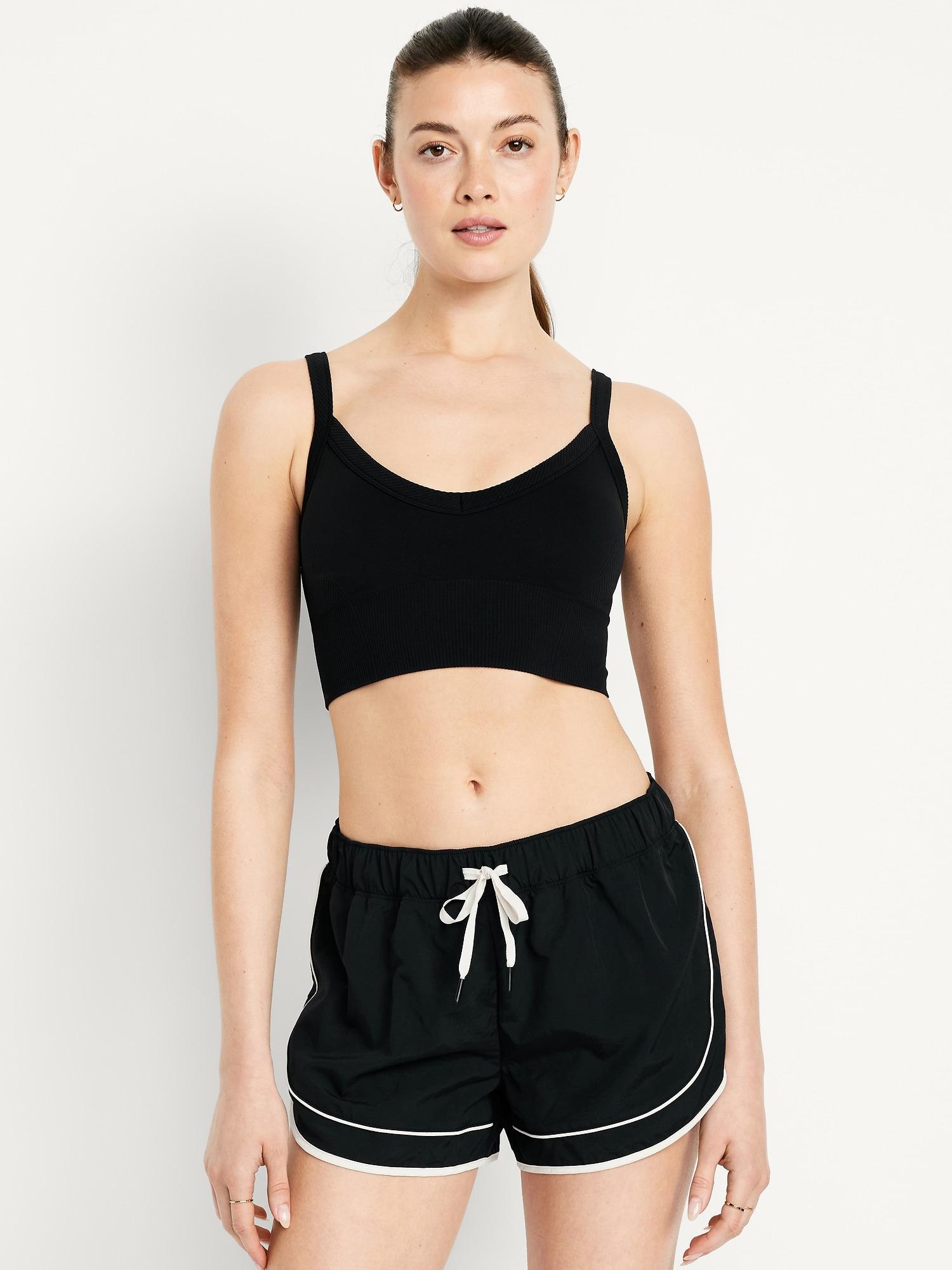 light support fluid seamless longline sports bra