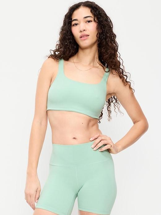 light support studiosmooth square-neck sports bra