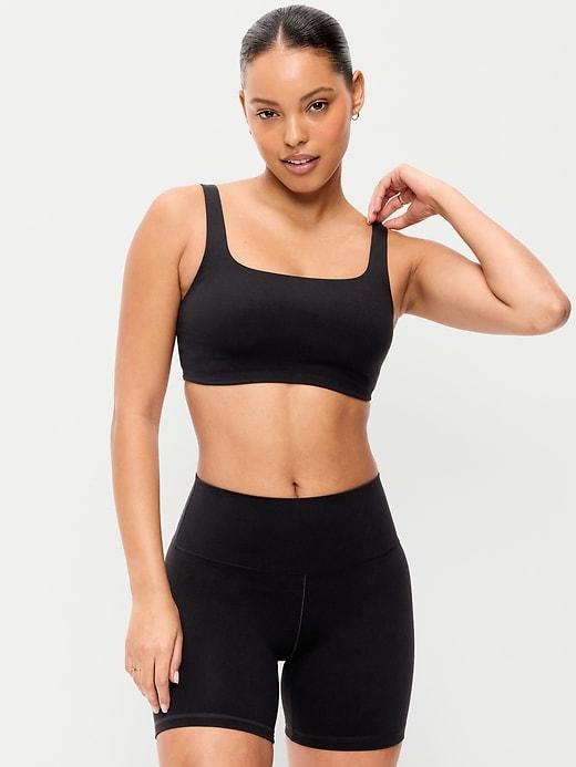 light support studiosmooth square-neck sports bra