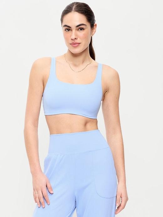 light support studiosmooth square-neck sports bra