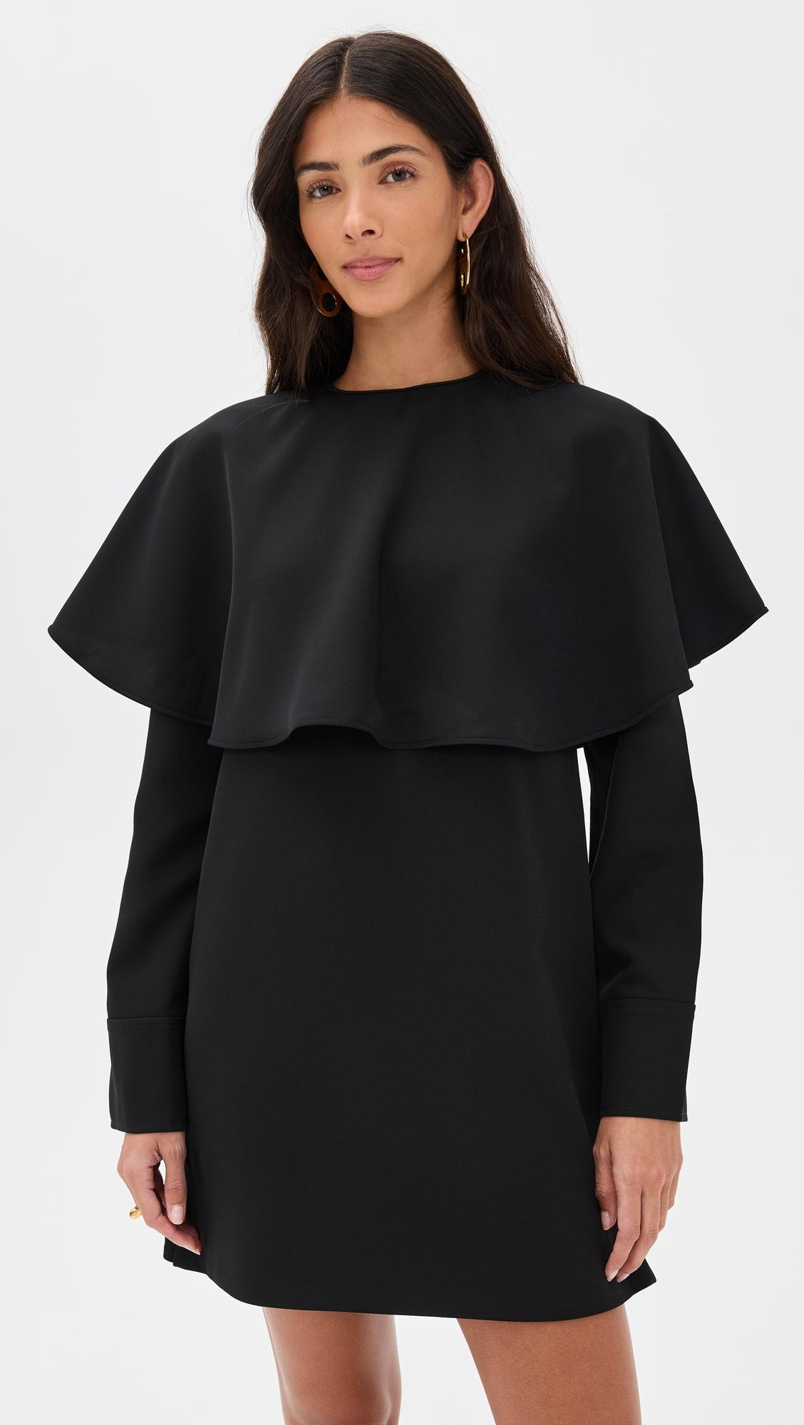 light twill suiting circle collar mini dress