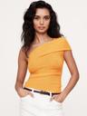 lightweight cashmere off-shoulder top