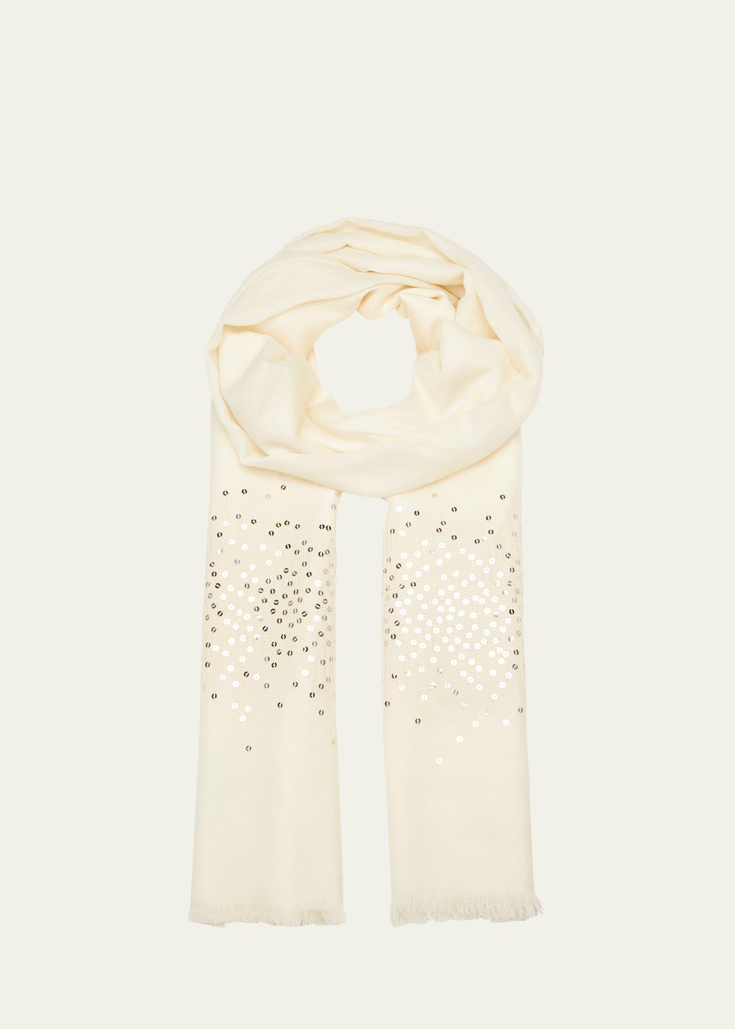 lightweight cashmere sequin scarf
